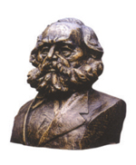 Copper imitation celebrity portrait