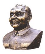 Copper imitation celebrity portrait