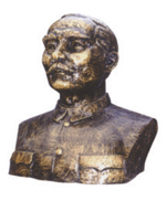 Copper imitation celebrity portrait