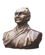 Copper imitation celebrity portrait