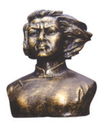 Copper imitation celebrity portrait