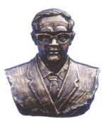 Copper imitation celebrity portrait