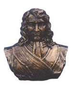 Copper imitation celebrity portrait