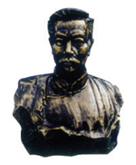Copper imitation celebrity portrait
