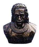 Copper imitation celebrity portrait