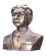 Copper imitation celebrity portrait