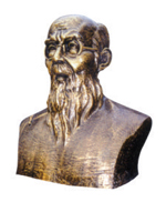 Copper imitation celebrity portrait