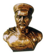 Copper imitation celebrity portrait